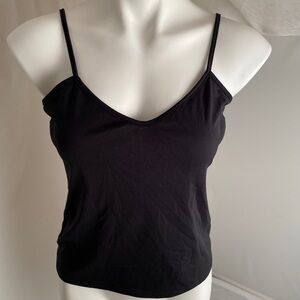 Express Y2K black stretch v-neck camisole M